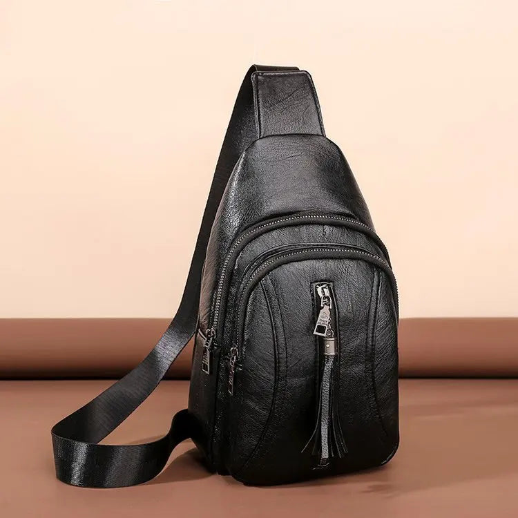 Vintage Women Chest Packs PU Leather Crossbody Bags