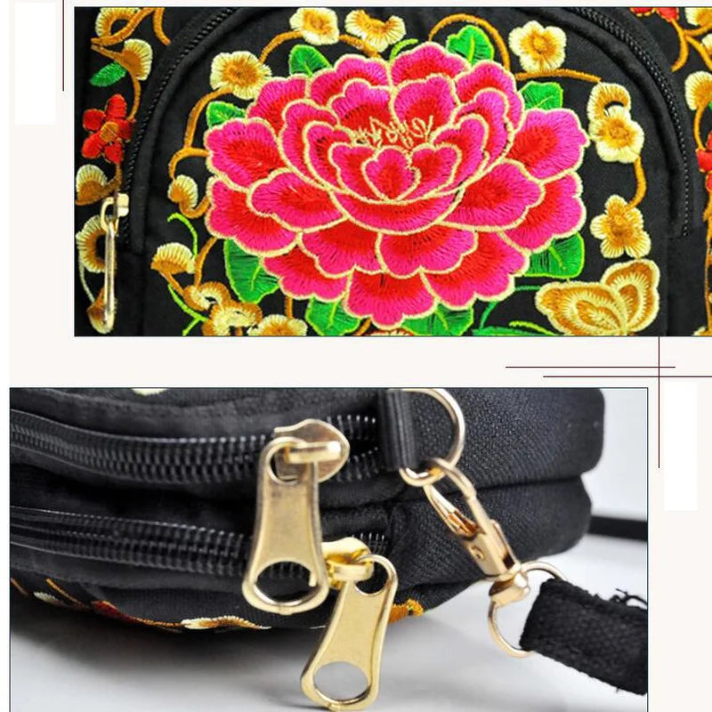 Vintage Hmong Tote Messenger Embroidery Shoulder Bag Boho