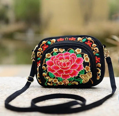 Vintage Hmong Tote Messenger Embroidery Shoulder Bag Boho