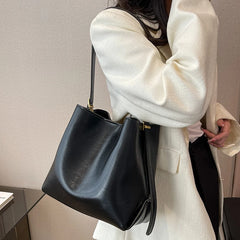 Vintage Women Pu Leather Handbags Large Capacity Crossbody Bag