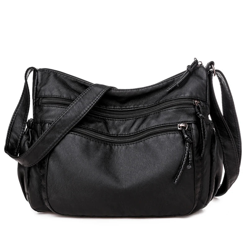 Vintage Women Shoulder Bag Pu Leather Crossbody Bag Lady Handbag