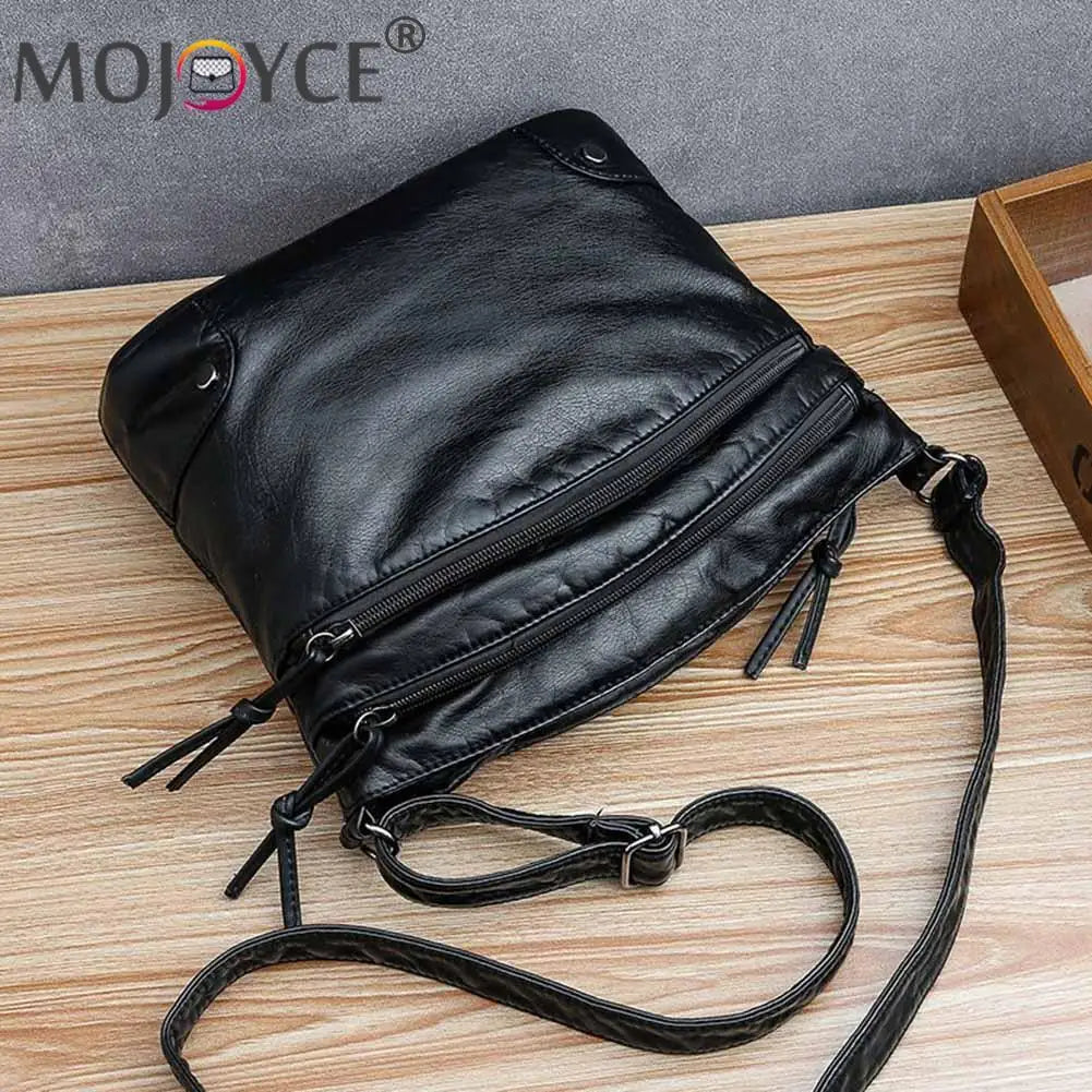 Vintage Women Soft PU Leather Shoulder Crossbody Bag