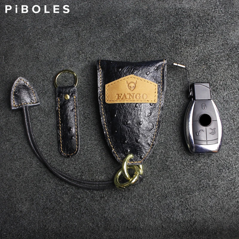 Vintage Leather Key Wallet Smart Key Holder Pocket Men