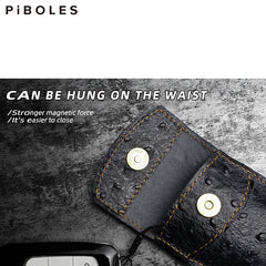Vintage Leather Key Wallet Smart Key Holder Pocket Men