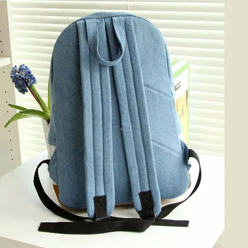Vintage Denim Backpack for Women