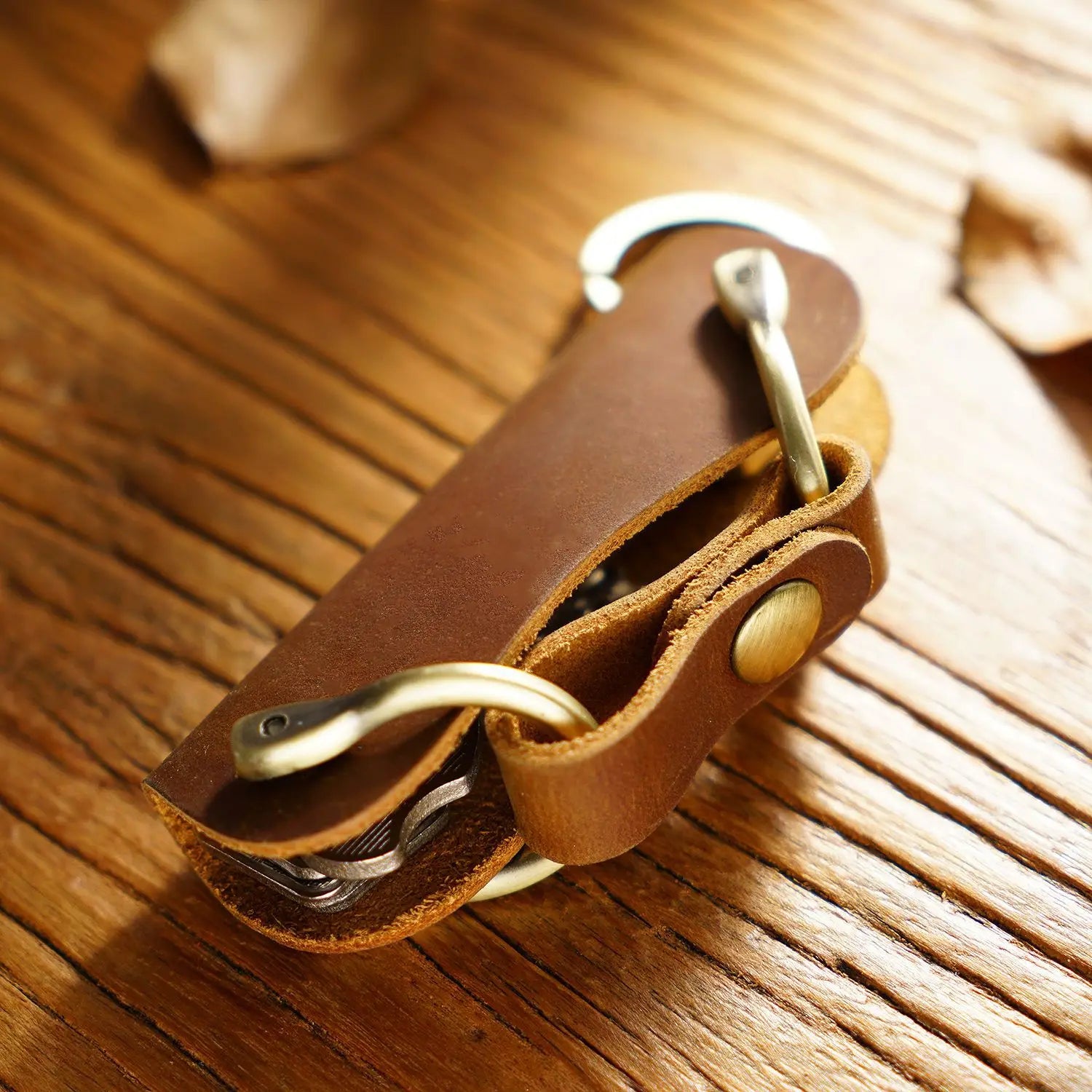 Vintage Leather Key Bag, Manual Key Storage Bag, Car Key Bag