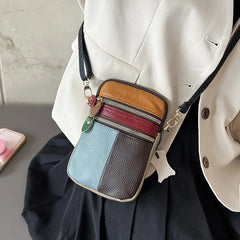 Mini Shoulder Bag Crossbody Leather Zipper Wrist Purse Female Pouch