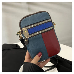 Mini Shoulder Bag Crossbody Leather Zipper Wrist Purse Female Pouch