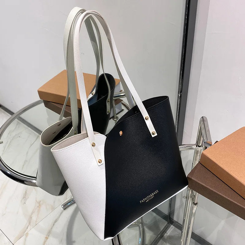 Women's PU Leather Shoulder Tote Bag