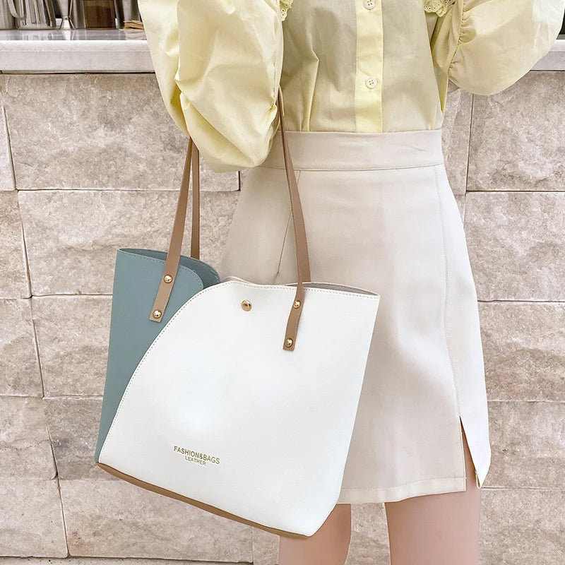 Women's PU Leather Shoulder Tote Bag