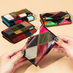 Crocodile Pattern Leather Wallet for Women