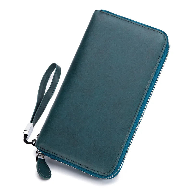 RFID Leather Passport Travel Wallets Clutch Bag