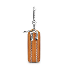Leather Car Key Organize Mini Double Layer Home Key Holder Wallet