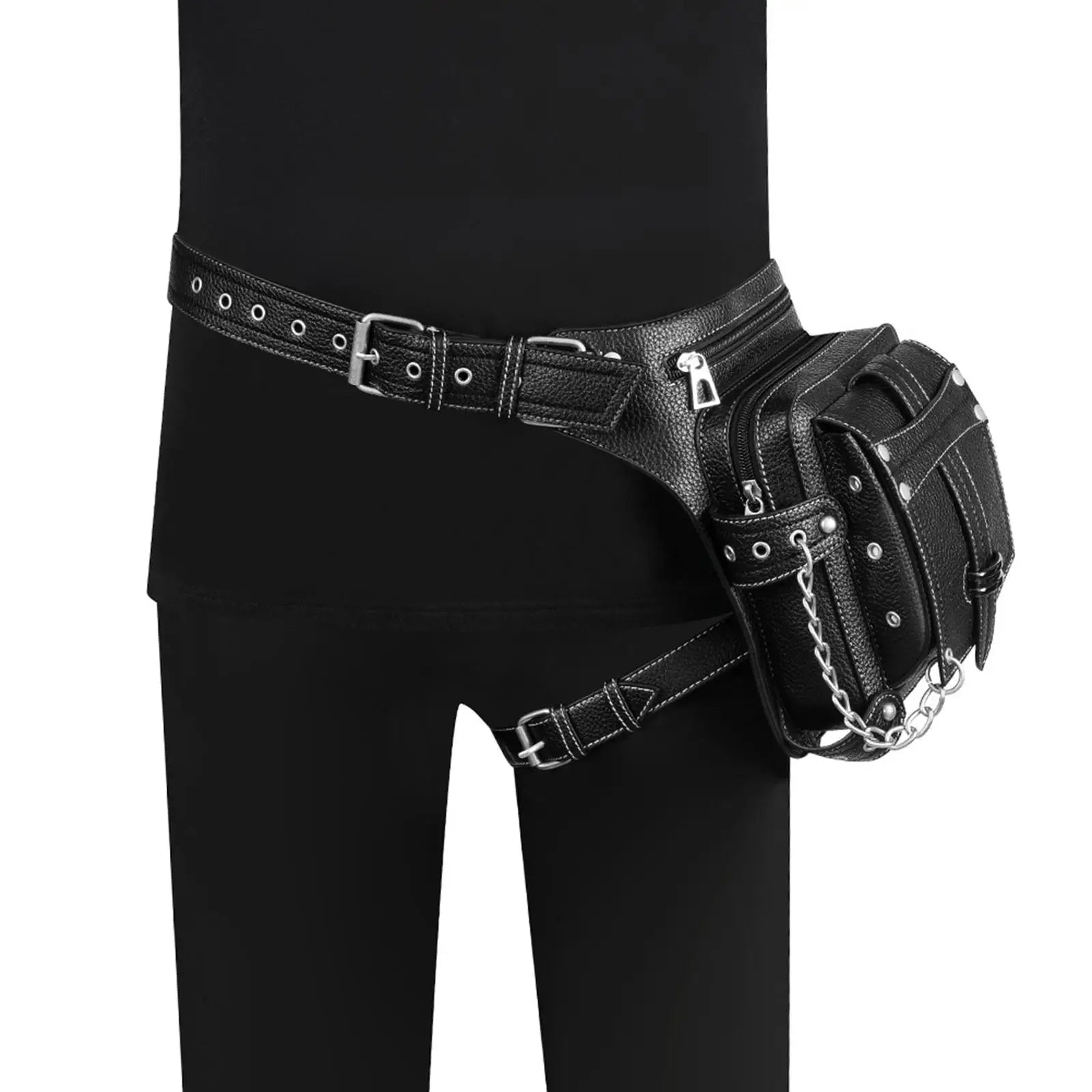 Gothic Waist Bag Fanny Pack Thigh Hip Purse for Bike Halloween Men