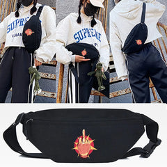 Outdoor Sports Running Waist Bag Finger Discharge Print Chest Bag