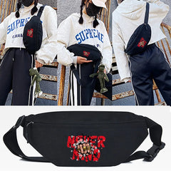 Hit Fist Print Chest Bag Men Women Waist Bag