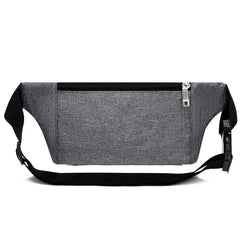 Nylon Waist Bag Red Gray Belt Pouch Zip Travel Hiking Bag