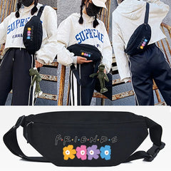 Slender Beauties Print Chest Bag Men Women Shoulder Bag