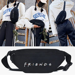 Slender Beauties Print Chest Bag Men Women Shoulder Bag