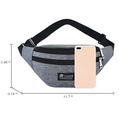 Pink Waist Bag Three Zipper Pocket Chest Handbag