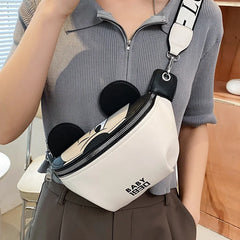 Women's Waist Bag Cartoon Fanny Pack PU Leather Crossbody Purse