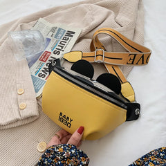 Women's Waist Bag Cartoon Fanny Pack PU Leather Crossbody Purse