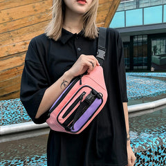 Canvas Waist Bag Women's Fanny Pack Hip Hop Bag