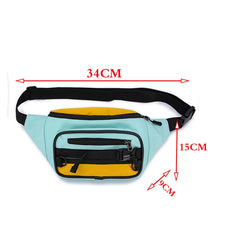 Canvas Waist Bag Women's Fanny Pack Zipper Hip Hop Bag