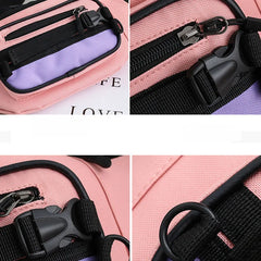 Canvas Waist Bag Women's Fanny Pack Zipper Hip Hop Bag