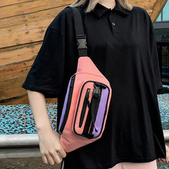 Canvas Waist Bag Women's Fanny Pack Hip Hop Shoulder Pack