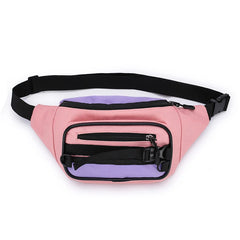 Women's Canvas Fanny Pack Zipper Hip Hop Bag Shoulder Pack