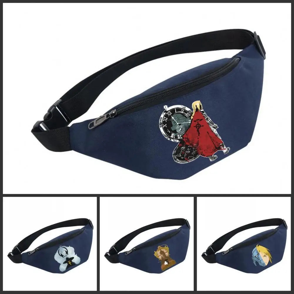 Waterproof Fullmetal Alchemist Waist Bag Unisex Fanny Pack