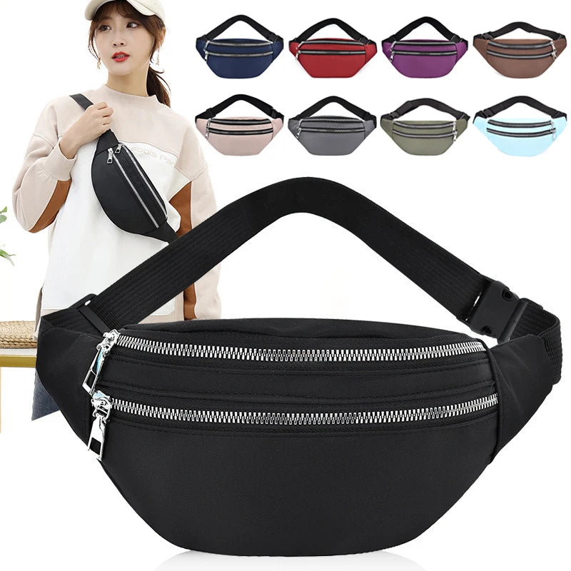 Women's Waist Bag Casual Fanny Pack Phone Chest Travel Shoulder Bag