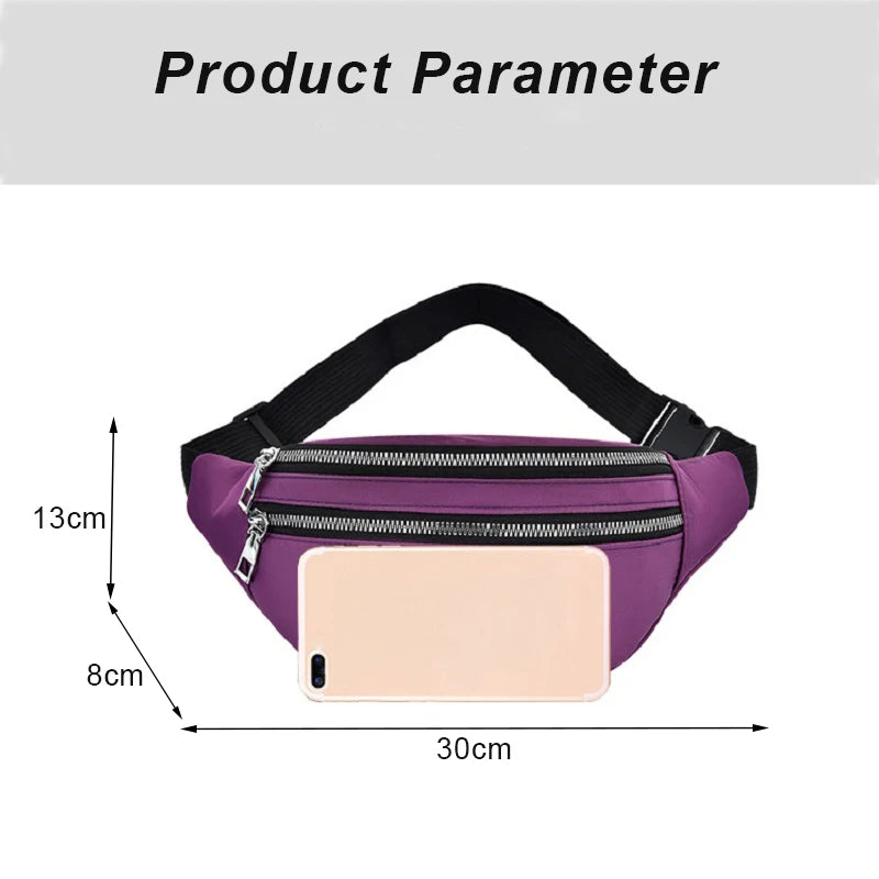 Women's Waist Bag Casual Fanny Pack Phone Chest Travel Shoulder Bag