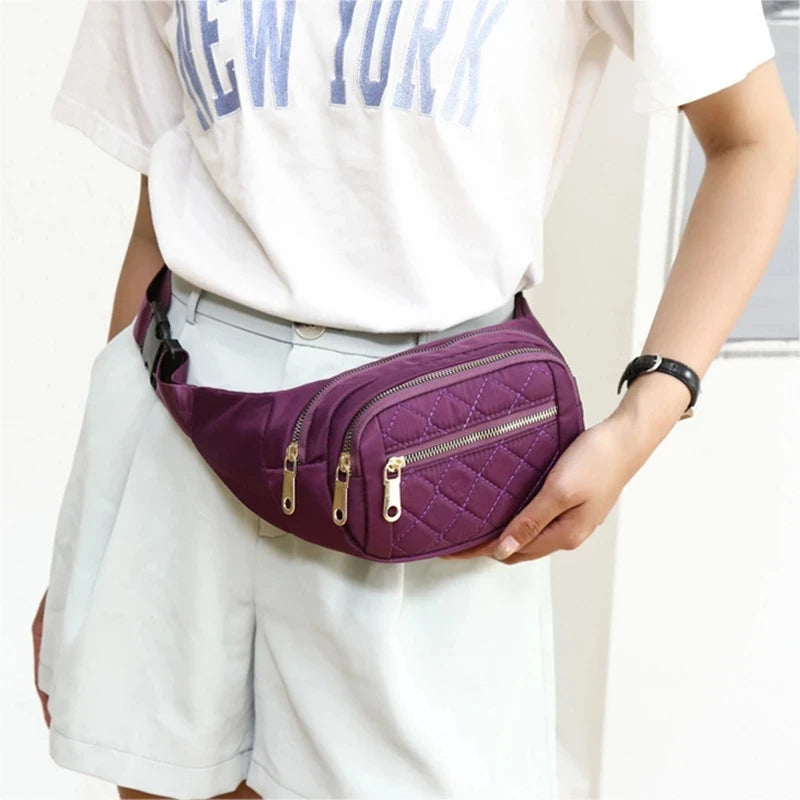 Waterproof Waist Bag Women Fanny Pack Travel Sports Crossbody Chest Bag
