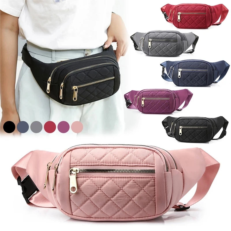 Waterproof Waist Bag Women Fanny Pack Travel Sports Crossbody Chest Bag
