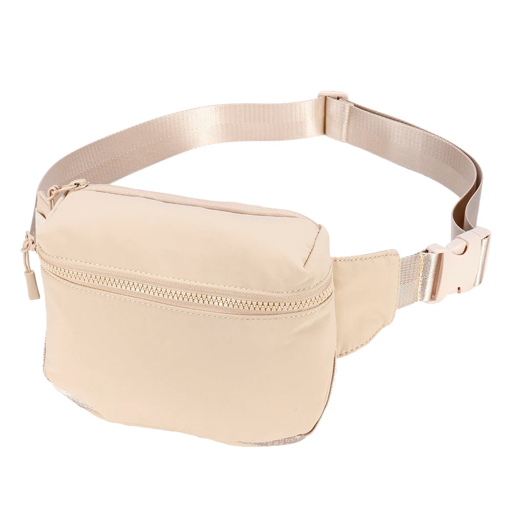 Nylon Solid Waist Pack Women?s Shoulder Crossbody Chest Bags