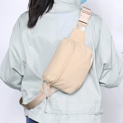 Nylon Solid Waist Pack Women?s Shoulder Crossbody Chest Bags