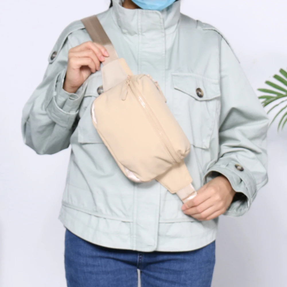 Nylon Solid Waist Pack Women?s Shoulder Crossbody Chest Bags