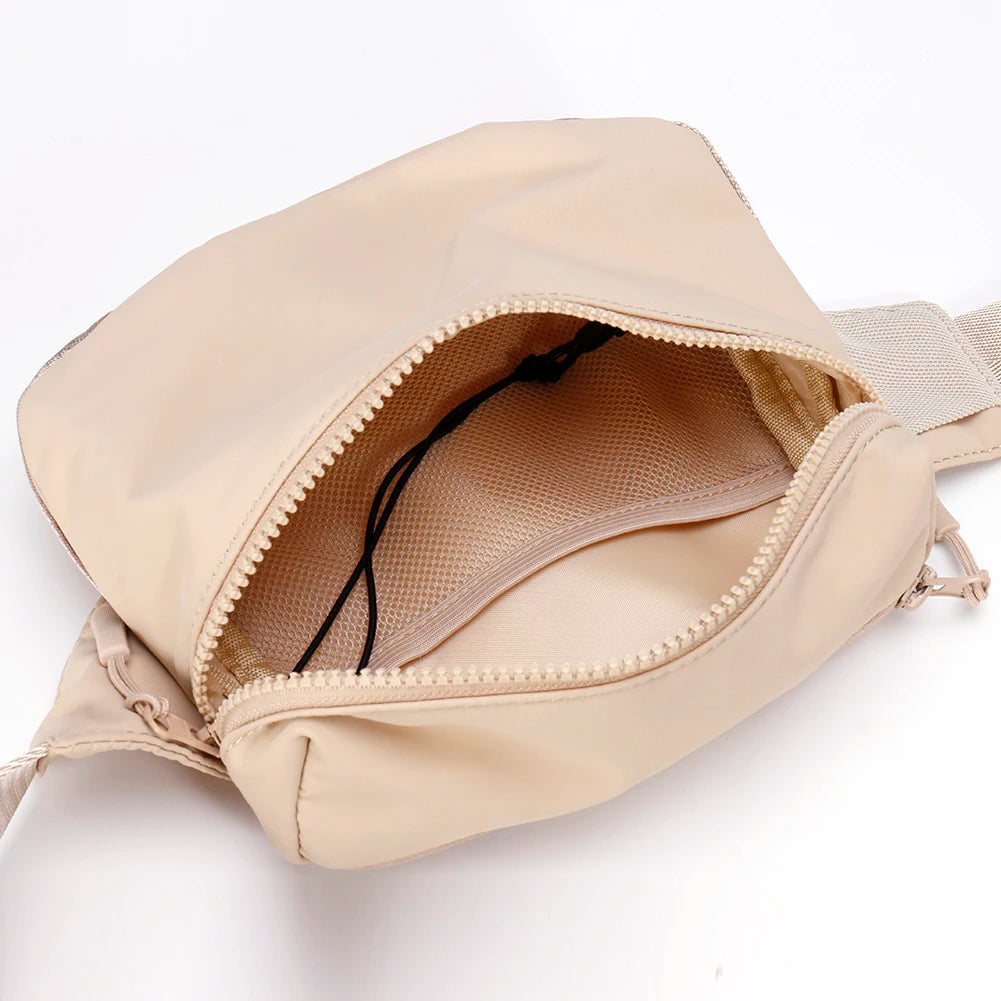 Nylon Solid Waist Pack Women?s Shoulder Crossbody Chest Bags