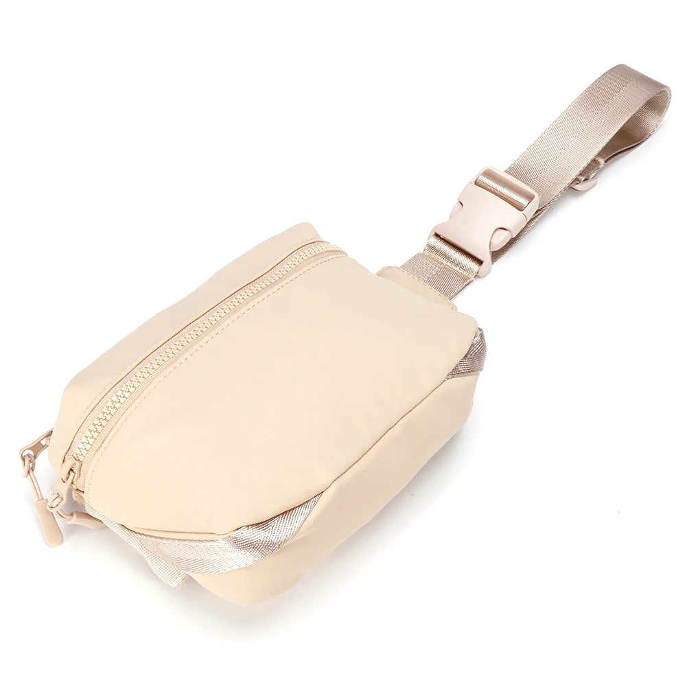 Nylon Solid Waist Pack Women?s Shoulder Crossbody Chest Bags