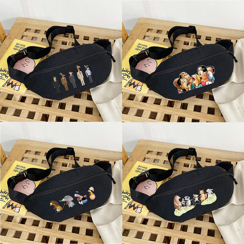 Men's Cartoon Print Crossbody Bag Gym Sports Organizer