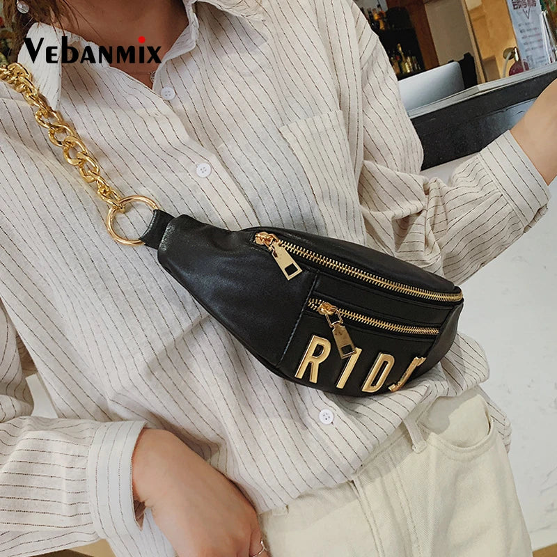Leather Lady Belt Bags Waist Bag for Women