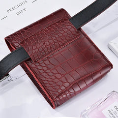 Animal Print Women Waist Pack Pu Leahter Waist Bag
