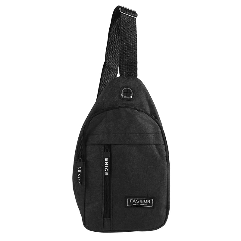 Canvas Chest Bag Small Crossbody Hip Hop Streetwear Fanny Pack Multifunction