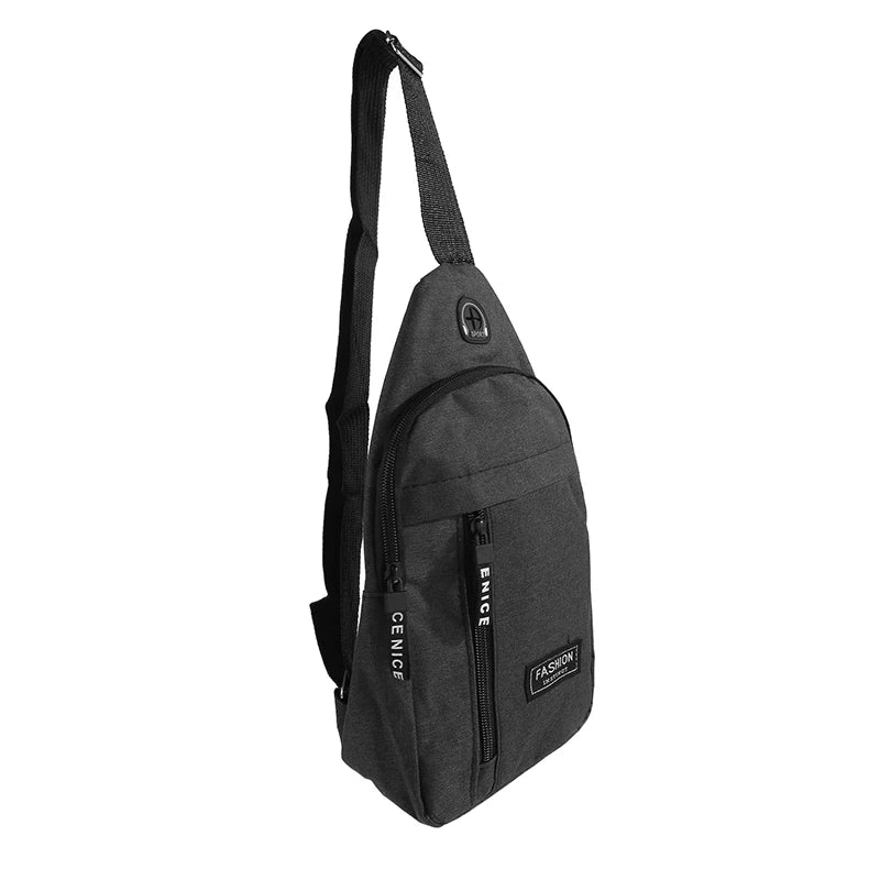 Canvas Chest Bag Small Crossbody Hip Hop Streetwear Fanny Pack Multifunction