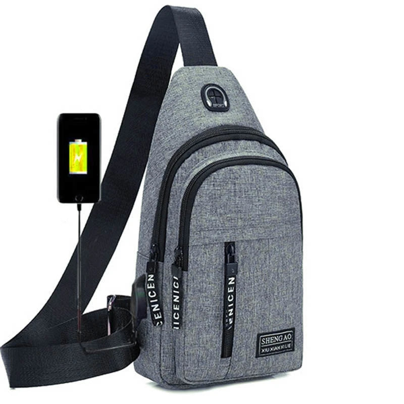 Canvas Chest Bag Small Crossbody Streetwear Fanny Pack Multifunction Mini Belt