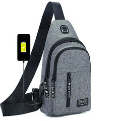 Canvas Chest Bag Small Crossbody Streetwear Fanny Pack Multifunction Mini Belt