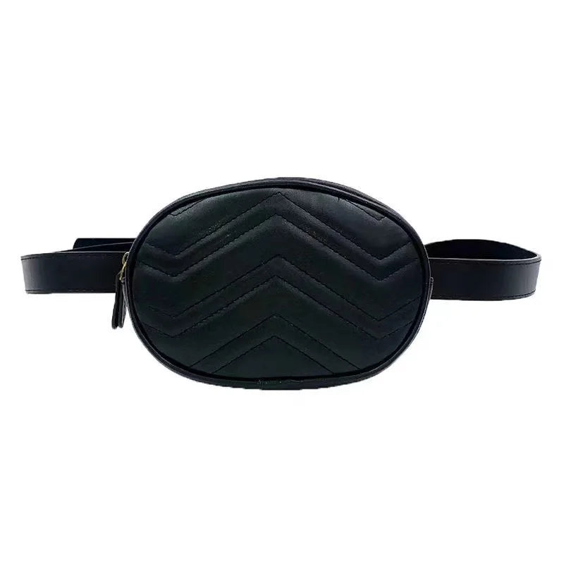Women's Waist Pack Fanny Pack PU Leather Belt Bag Crossbody Chest Pack