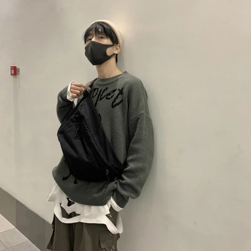 Large Capacity Nylon Waist Pack Unisex Street Harajuku Bag